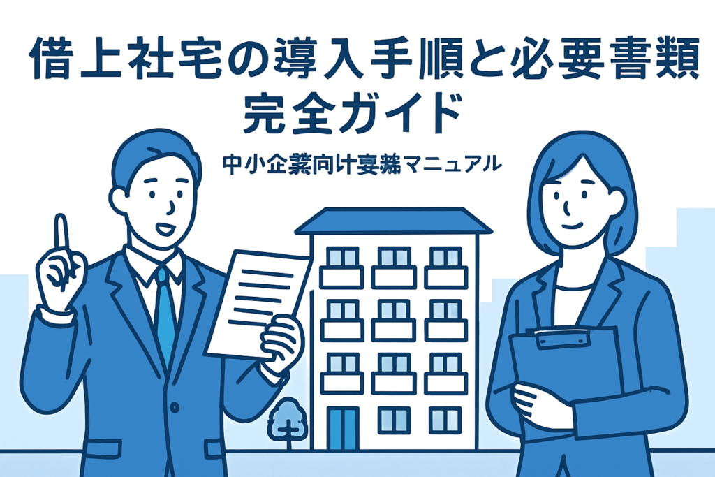 借上社宅の導入手順と必要書類完全ガイド｜中小企業向け実務マニュアル