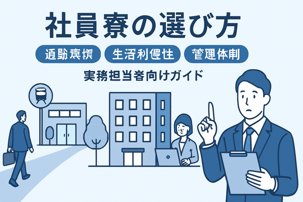 社員寮の選び方:通勤・生活環境・管理体制の比較ポイント【実務担当者向けガイド】