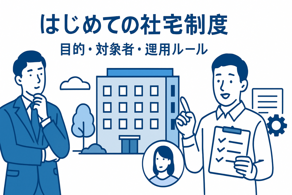 はじめての社宅制度:導入前に整理したい目的・対象者・運用ルール